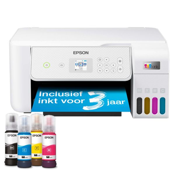 Epson EcoTank ET-2876 A4 multifunctionele Wi-Fi-printer met inkttank, inclusief tot 3 jaar inkt (C11CJ66423)