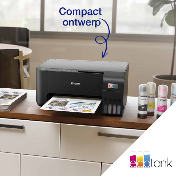 Epson EcoTank ET-2860 A4 multifunctionele Wi-Fi-printer met inkttank, inclusief tot 3 jaar inkt (C11CJ67428)