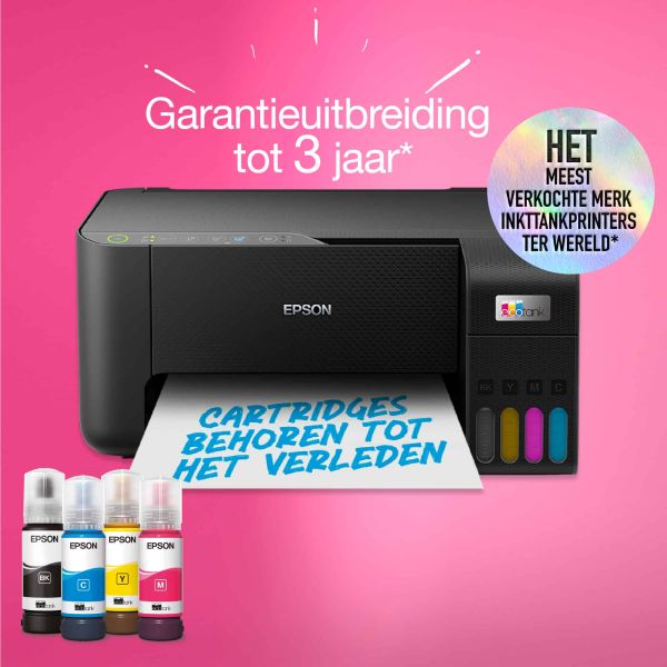 Epson EcoTank ET-2860 A4 multifunctionele Wi-Fi-printer met inkttank, inclusief tot 3 jaar inkt (C11CJ67428)