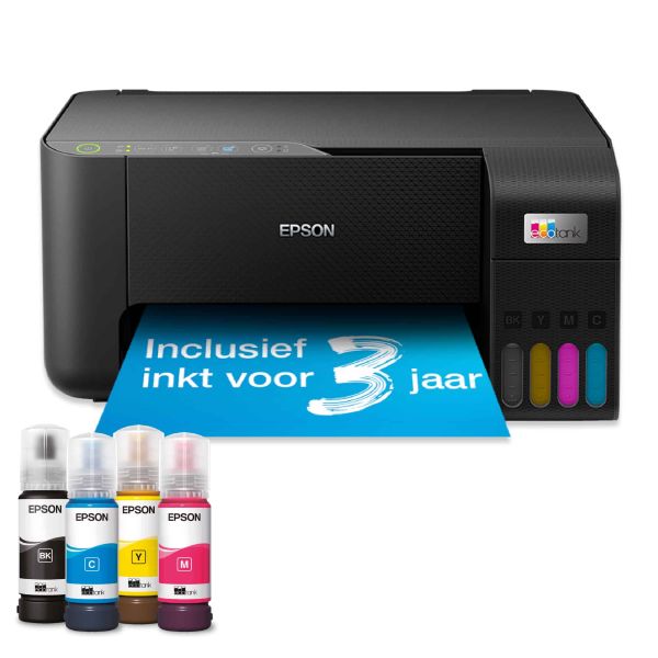 Epson EcoTank ET-2860 A4 multifunctionele Wi-Fi-printer met inkttank, inclusief tot 3 jaar inkt (C11CJ67428)