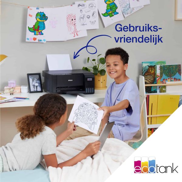 Epson EcoTank ET-2861 A4 multifunctionele Wi-Fi-printer met inkttank, inclusief tot 3 jaar inkt (C11CJ67429)