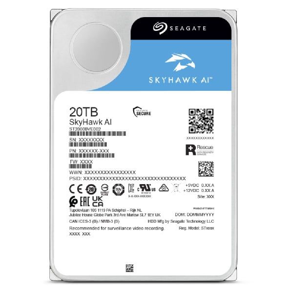 Seagate SkyHawk AI 3.5" 20 TB SATA III (ST20000VE003)