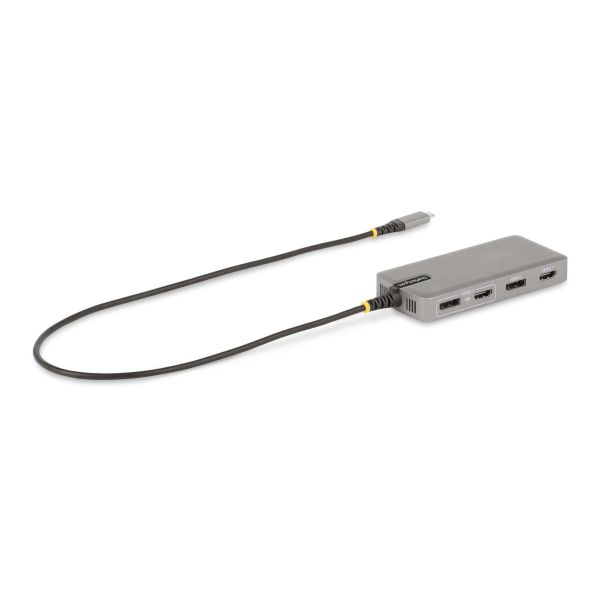 StarTech.com USB-C Triple Monitor Multiport Adapter, Dual 4K 60Hz + 4K 30Hz HDMI & DisplayPort, 3-Port USB Hub, 10Gbps, 100W PD Pass-Through, GbE, Travel Dock, Windows & ChromeOS (117B-USBC-MULTIPORT)