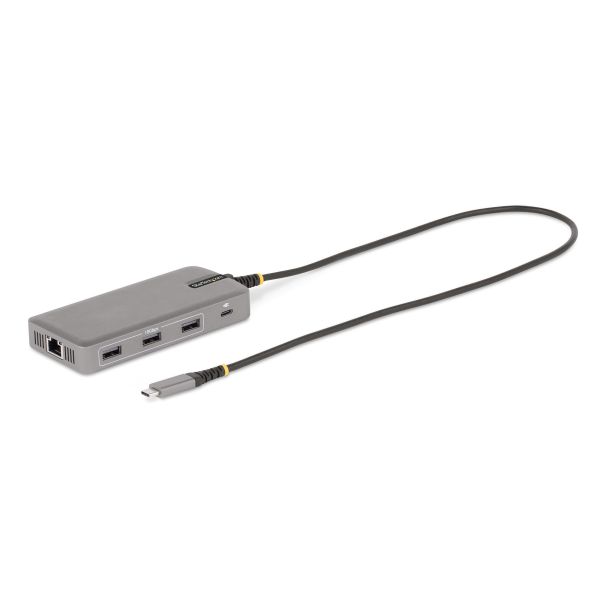 StarTech.com USB-C Triple Monitor Multiport Adapter, Dual 4K 60Hz + 4K 30Hz HDMI & DisplayPort, 3-Port USB Hub, 10Gbps, 100W PD Pass-Through, GbE, Travel Dock, Windows & ChromeOS (117B-USBC-MULTIPORT)