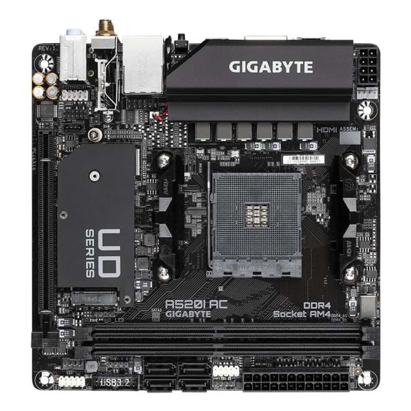 GIGABYTE A520I AC moederbord AMD A520 Socket AM4 mini ITX (A520I AC)