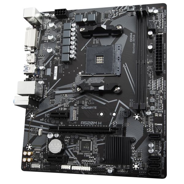 GIGABYTE A520M H moederbord AMD A520 Socket AM4 micro ATX