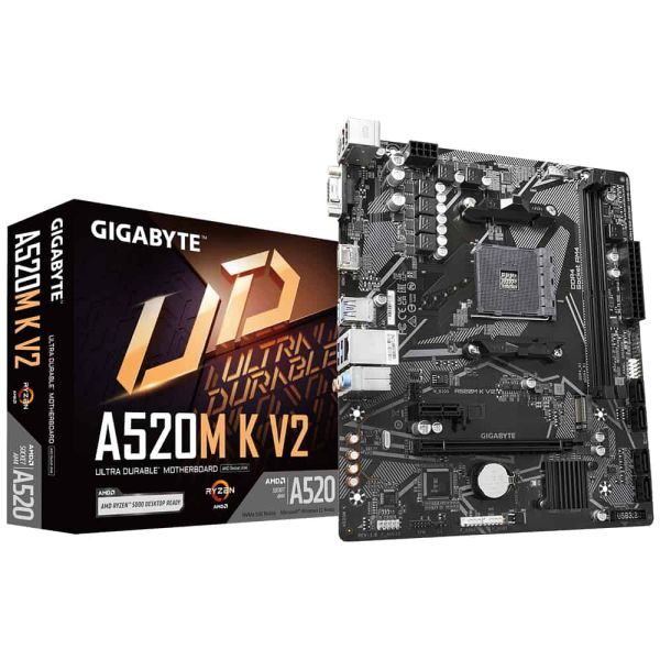 Gigabyte A520M K V2 moederbord AMD A520 Socket AM4 micro ATX (A520M K V2)