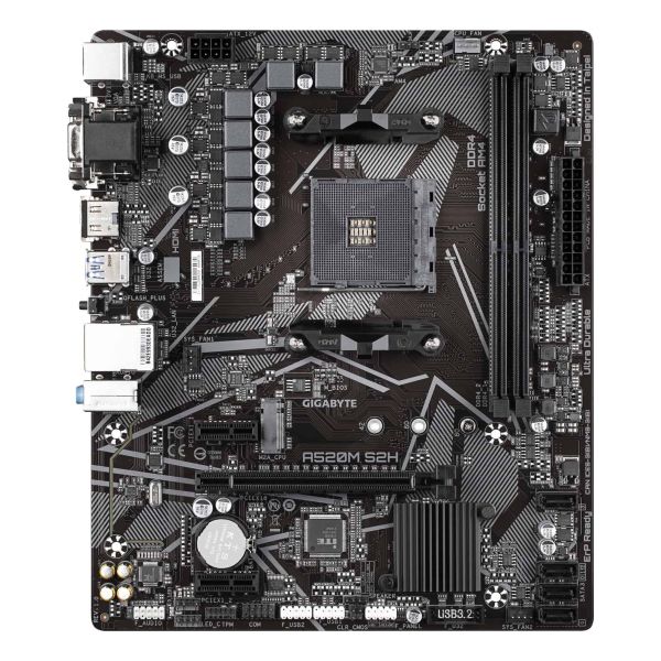 GIGABYTE A520M S2H moederbord AMD A520 Socket AM4 micro ATX (A520M S2H) GIGABYTE A520M S2H moederbord AMD A520 Socket AM4 micro ATX (A520M S2H)