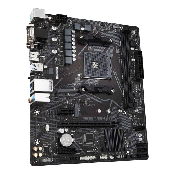 GIGABYTE A520M S2H moederbord AMD A520 Socket AM4 micro ATX (A520M S2H) GIGABYTE A520M S2H moederbord AMD A520 Socket AM4 micro ATX (A520M S2H)