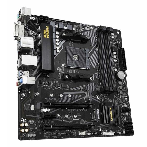 GIGABYTE B550M DS3H moederbord AMD B550 Socket AM4 micro ATX (B550M DS3H)