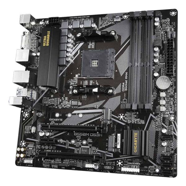 GIGABYTE B550M DS3H moederbord AMD B550 Socket AM4 micro ATX (B550M DS3H)