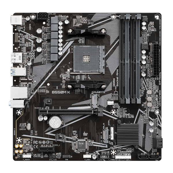 Gigabyte B550M K 1.0 moederbord AMD B550 Socket AM4 micro ATX (B550M K)