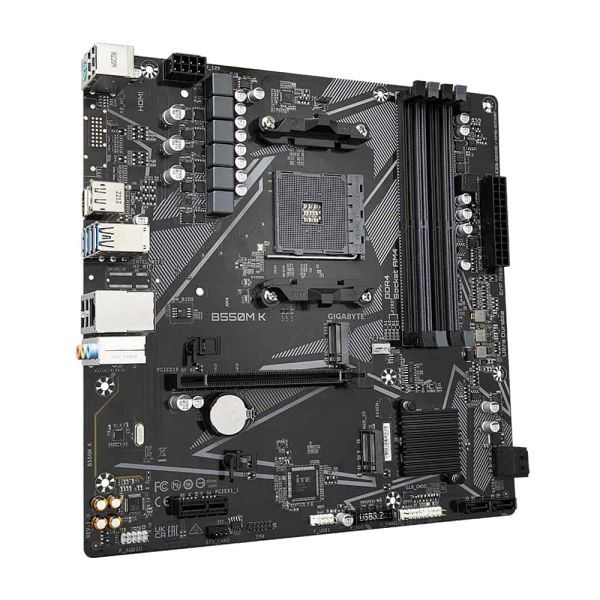Gigabyte B550M K 1.0 moederbord AMD B550 Socket AM4 micro ATX (B550M K)