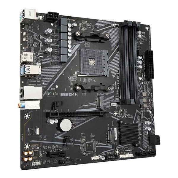 GIGABYTE B550M K moederbord AMD B550 Socket AM4 micro ATX (B550M K)