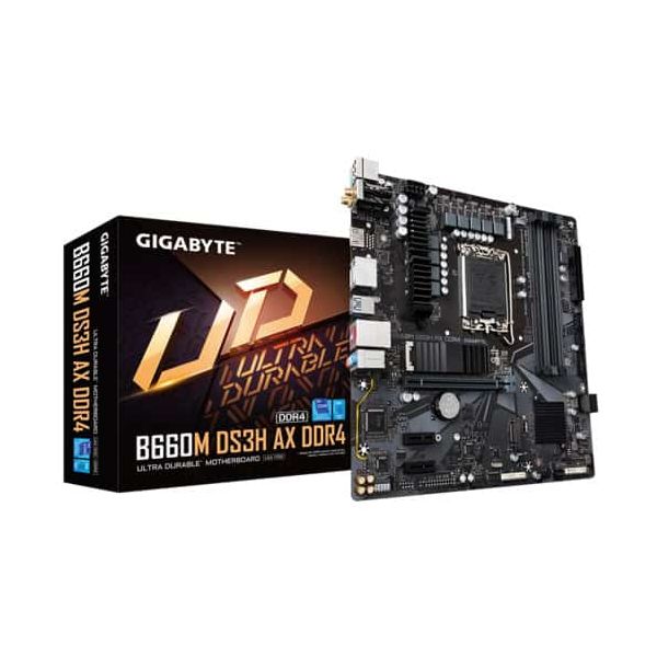 Gigabyte B660M DS3H AX DDR4 moederbord Intel B660 LGA 1700 micro ATX (B660M DS3H AX DDR4) Gigabyte B660M DS3H AX DDR4 moederbord Intel B660 LGA 1700 micro ATX (B660M DS3H AX DDR4)