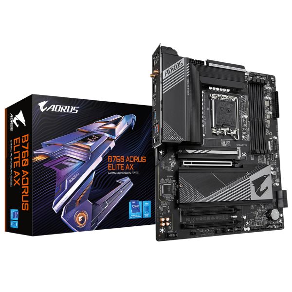 Gigabyte B760 AORUS ELITE AX moederbord Intel B760 LGA 1700 ATX (B760 AORUS ELITE AX) Gigabyte B760 AORUS ELITE AX moederbord Intel B760 LGA 1700 ATX (B760 AORUS ELITE AX)
