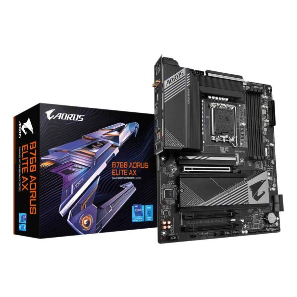 GIGABYTE B760 AORUS ELITE AX moederbord Intel B760 LGA 1700 ATX (B760 AORUS ELITE AX)