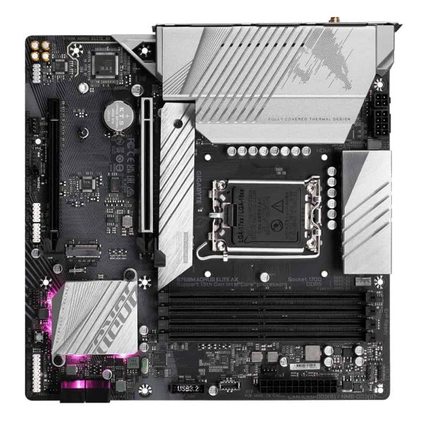 Gigabyte B760M AORUS ELITE AX moederbord Intel B760 LGA 1700 micro ATX (B760M AORUS ELITE AX)