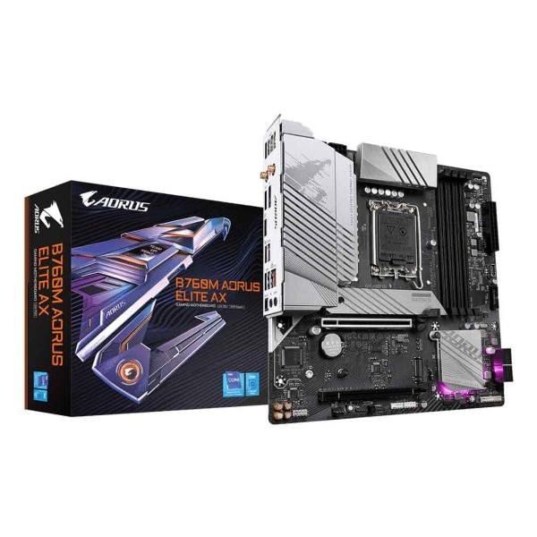 GIGABYTE B760M AORUS ELITE AX moederbord Intel B760 Express LGA 1700 micro ATX (B760M AORUS ELITE AX)