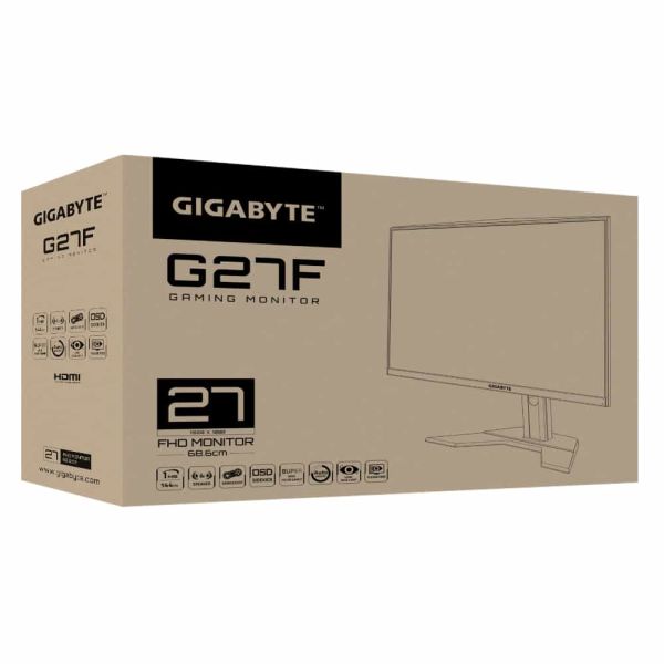 Gigabyte G27F computer monitor 68,6 cm (27") 1920 x 1080 Pixels Full HD LCD Zwart (G27F)