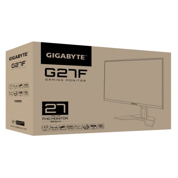 Gigabyte G27F computer monitor 68,6 cm (27") 1920 x 1080 Pixels Full HD LCD Zwart (G27F)