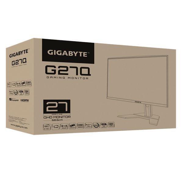 Gigabyte G27Q LED display 68,6 cm (27") 2560 x 1440 Pixels Quad HD Zwart (G27Q)
