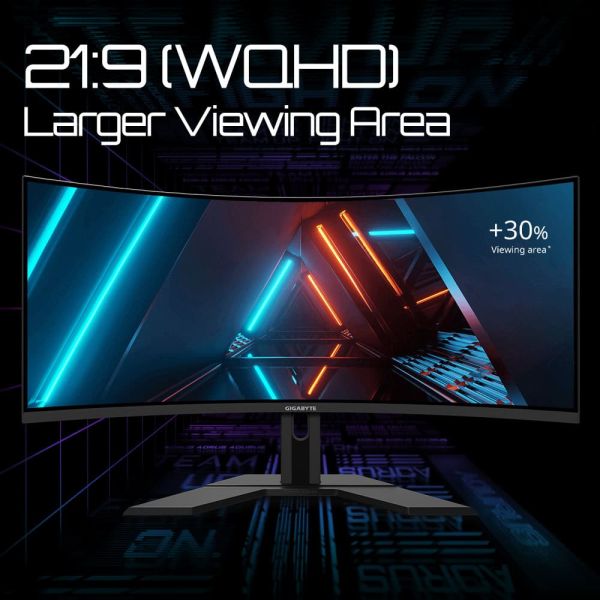 GIGABYTE G34WQC A computer monitor 86,4 cm (34") 3440 x 1440 Pixels UltraWide Quad HD LCD Zwart (G34WQC A)