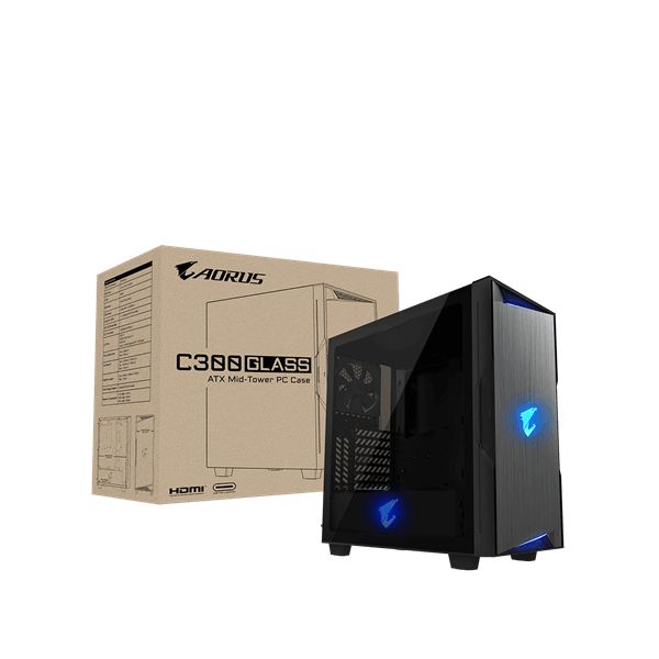 Gigabyte AORUS C300 GLASS Midi Tower Zwart (GB-AC300G)