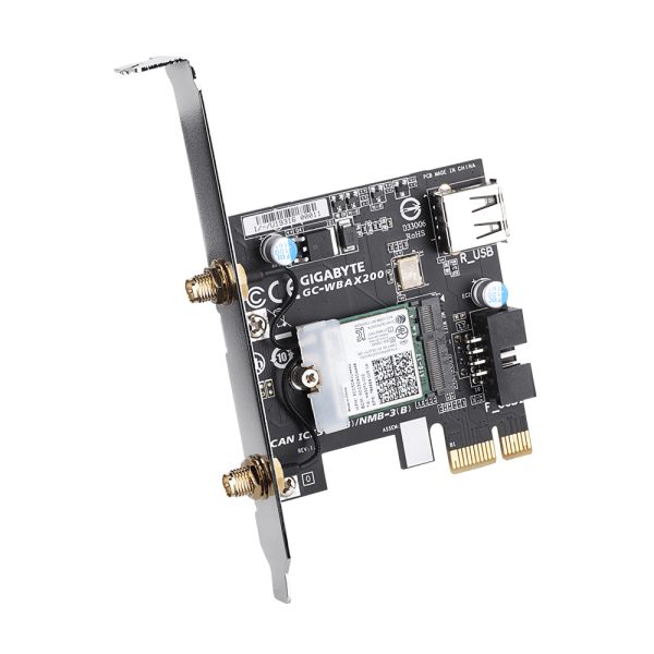 GIGABYTE GC-WBAX200 netwerkkaart Intern WLAN / Bluetooth 2400 Mbit/s (GC-WBAX200)