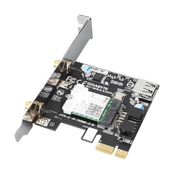 GIGABYTE GC-WBAX200 netwerkkaart Intern WLAN / Bluetooth 2400 Mbit/s (GC-WBAX200) GIGABYTE GC-WBAX200 netwerkkaart Intern WLAN / Bluetooth 2400 Mbit/s (GC-WBAX200)