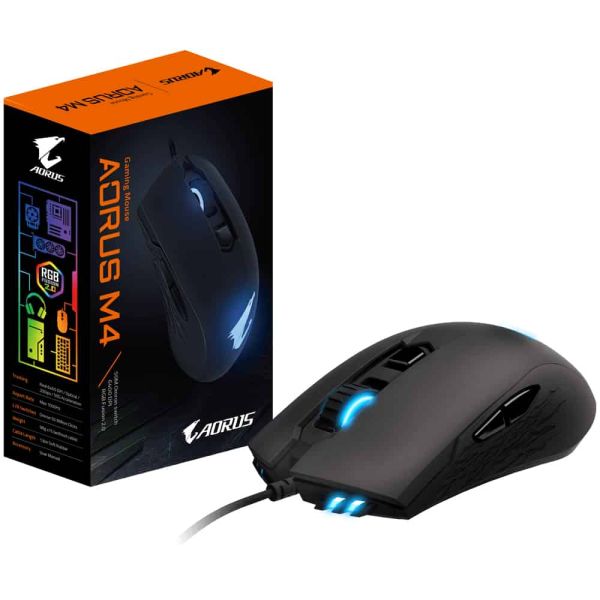 Gigabyte AORUS M4 muis Ambidextrous USB Type-A Optisch 6400 DPI (GM-AORUS M4)
