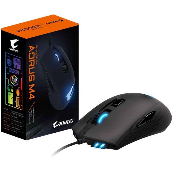 GIGABYTE AORUS M4 muis Gamen Ambidextrous USB Type-A Optisch 6400 DPI (GM-AORUS M4)