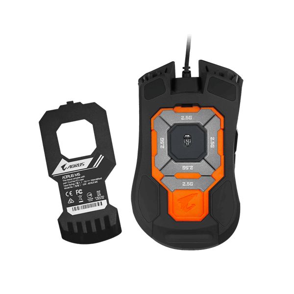 Gigabyte AORUS M5 muis Rechtshandig USB Type-A Optisch 16000 DPI (GM-AORUS M5)
