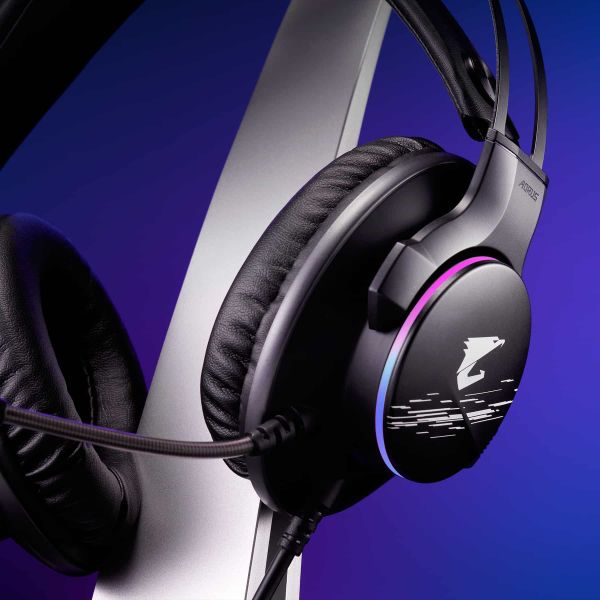 Gigabyte AORUS H1 hoofdtelefoon/headset Hoofdtelefoons Bedraad Hoofdband Gamen USB Type-A Zwart (GP-AORUS H1)