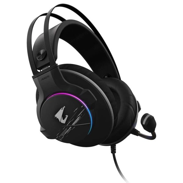 Gigabyte AORUS H1 hoofdtelefoon/headset Hoofdtelefoons Bedraad Hoofdband Gamen USB Type-A Zwart (GP-AORUS H1)