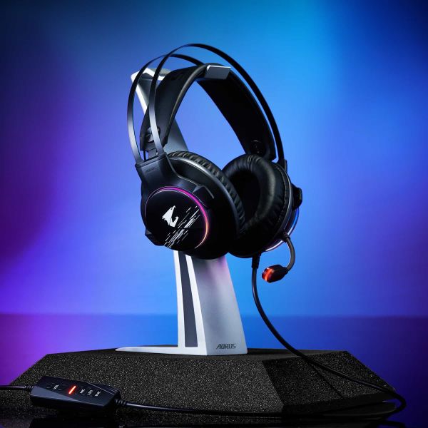 Gigabyte AORUS H1 hoofdtelefoon/headset Hoofdtelefoons Bedraad Hoofdband Gamen USB Type-A Zwart (GP-AORUS H1)