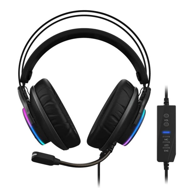 Gigabyte AORUS H1 hoofdtelefoon/headset Hoofdtelefoons Bedraad Hoofdband Gamen USB Type-A Zwart (GP-AORUS H1)