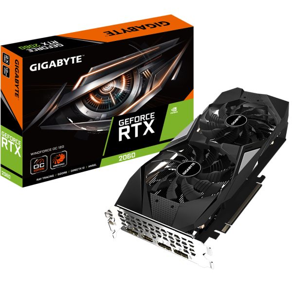 GIGABYTE GeForce RTX 2060 WINDFORCE OC 12G NVIDIA 12 GB GDDR6 (GV-N2060D6-12GD)