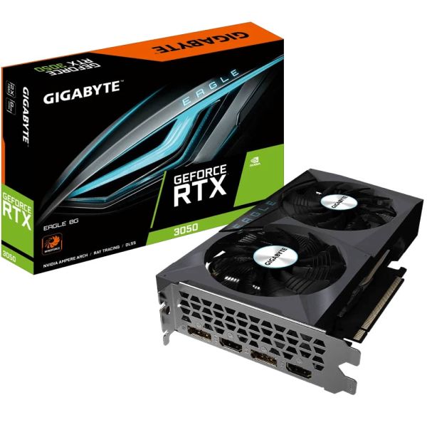 Gigabyte GeForce RTX 3050 EAGLE 8G NVIDIA 8 GB GDDR6 (GV-N3050EAGLE-8GD)
