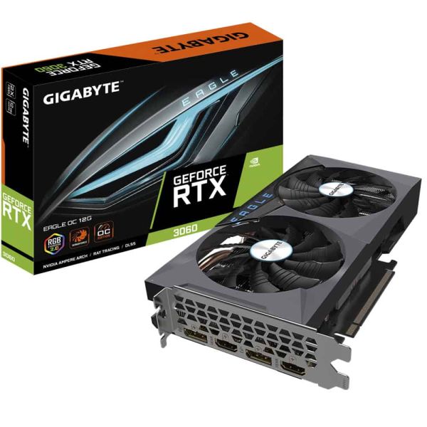 GIGABYTE EAGLE GeForce RTX 3060 OC 12G NVIDIA 12 GB GDDR6 (GV-N3060EAGLE OC-12GD)