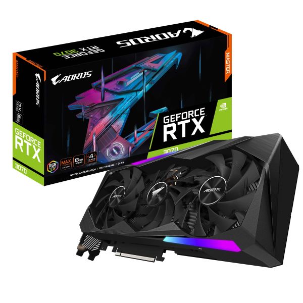 GIGABYTE AORUS GeForce RTX 3070 MASTER 8G NVIDIA 8 GB GDDR6 (GV-N3070AORUS M-8GD)