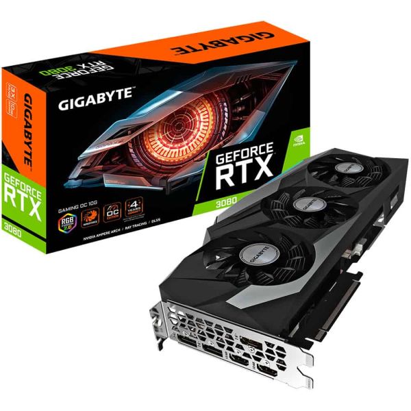 Gigabyte GAMING GV-N3080GAMING OC-10GD videokaart NVIDIA GeForce RTX 3080 10 GB GDDR6X (GV-N3080GAMING OC-10)