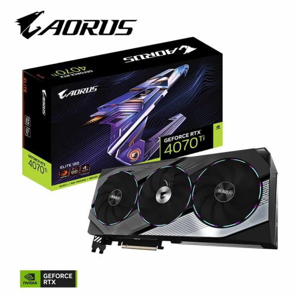 GIGABYTE AORUS GeForce RTX 4070 Ti ELITE 12G NVIDIA 12 GB GDDR6X (GV-N407TAORUS E-12GD)