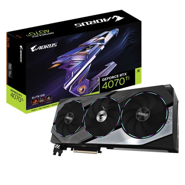 Gigabyte AORUS GeForce RTX 4070 Ti ELITE 12G NVIDIA 12 GB GDDR6X (GV-N407TAORUS E-12GD)