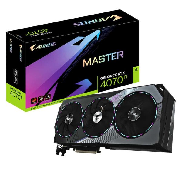 GIGABYTE AORUS GeForce RTX 4070 Ti MASTER 12G NVIDIA 12 GB GDDR6X (GV-N407TAORUS M-12GD) GIGABYTE AORUS GeForce RTX 4070 Ti MASTER 12G NVIDIA 12 GB GDDR6X (GV-N407TAORUS M-12GD)