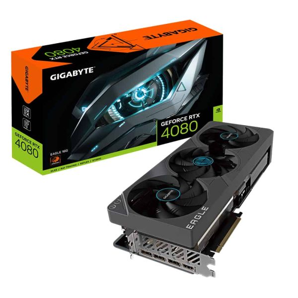 Gigabyte GV-N4080EAGLE-16GD videokaart NVIDIA GeForce RTX 4080 16 GB GDDR6X (GV-N4080EAGLE-16GD)