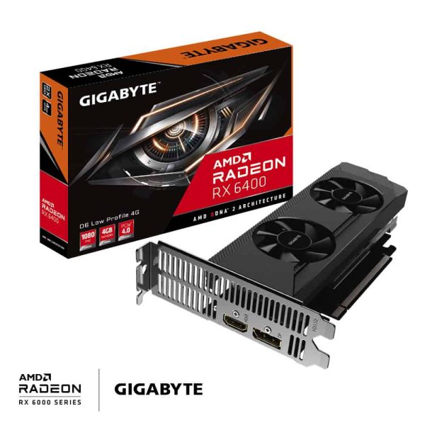 GIGABYTE Radeon RX 6400 D6 LOW AMD 4 GB GDDR6 (GV-R64D6-4GL) GIGABYTE Radeon RX 6400 D6 LOW AMD 4 GB GDDR6 (GV-R64D6-4GL)