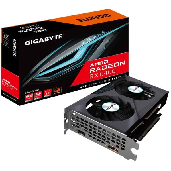 Gigabyte Radeon RX 6400 EAGLE 4G AMD 4 GB GDDR6 (GV-R64EAGLE-4GD) Gigabyte Radeon RX 6400 EAGLE 4G AMD 4 GB GDDR6 (GV-R64EAGLE-4GD)