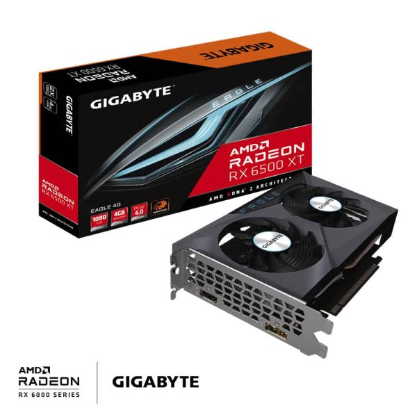 GIGABYTE EAGLE Radeon RX 6500 XT 4G AMD 4 GB GDDR6 (GV-R65XTEAGLE-4GD) GIGABYTE EAGLE Radeon RX 6500 XT 4G AMD 4 GB GDDR6 (GV-R65XTEAGLE-4GD)