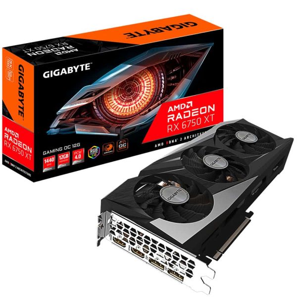GIGABYTE GAMING Radeon RX 6750 XT OC 12G AMD 12 GB GDDR6 (GV-R675XTGAMING OC-12GD)
